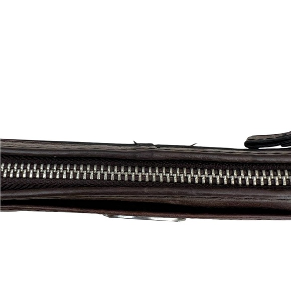 Fossil Key-Per Wallet Floral Print Zip Around Leather 8” x 4.5” Rare - Picture 4 of 9